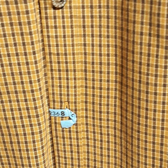 Columbia Men XL Shirt Brown Check Cotton Button Down Button Collar Casual Preppy - Picture 7 of 7